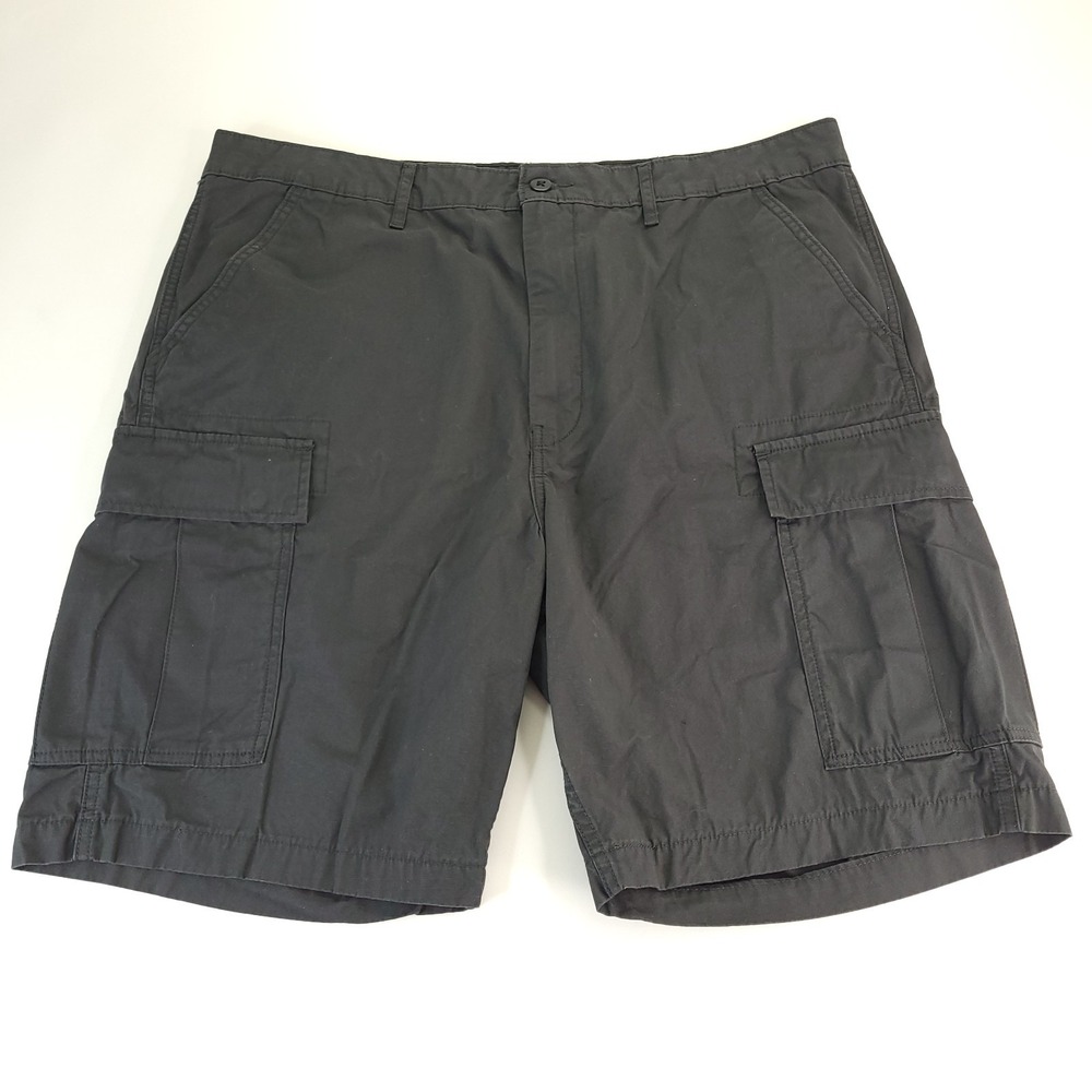 Levi's Cargo Shorts Mens 38 x 9‎ Dark Gray Pockets White Tab Hiking Outdoors